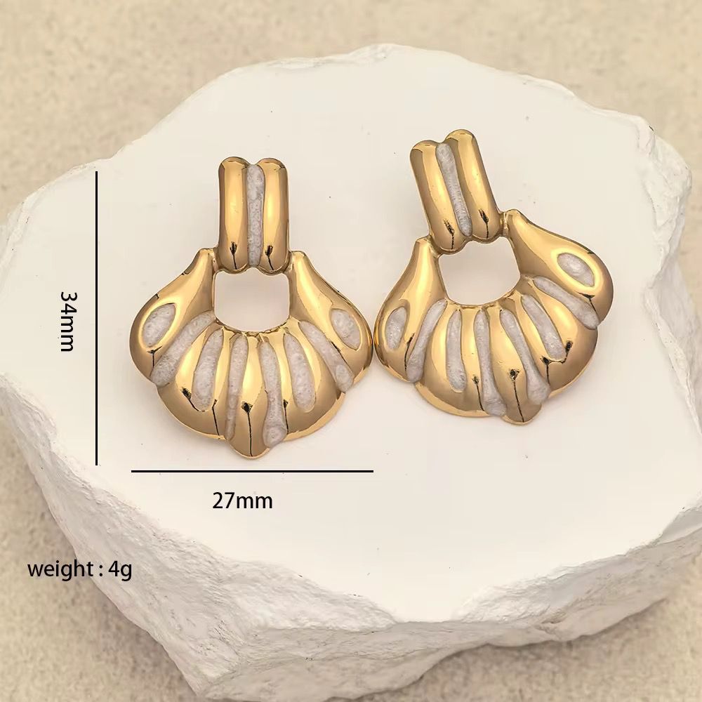 80153-10 Zarcillos acero V esmaltados