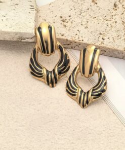 80153-11 Zarcillos acero V esmaltados