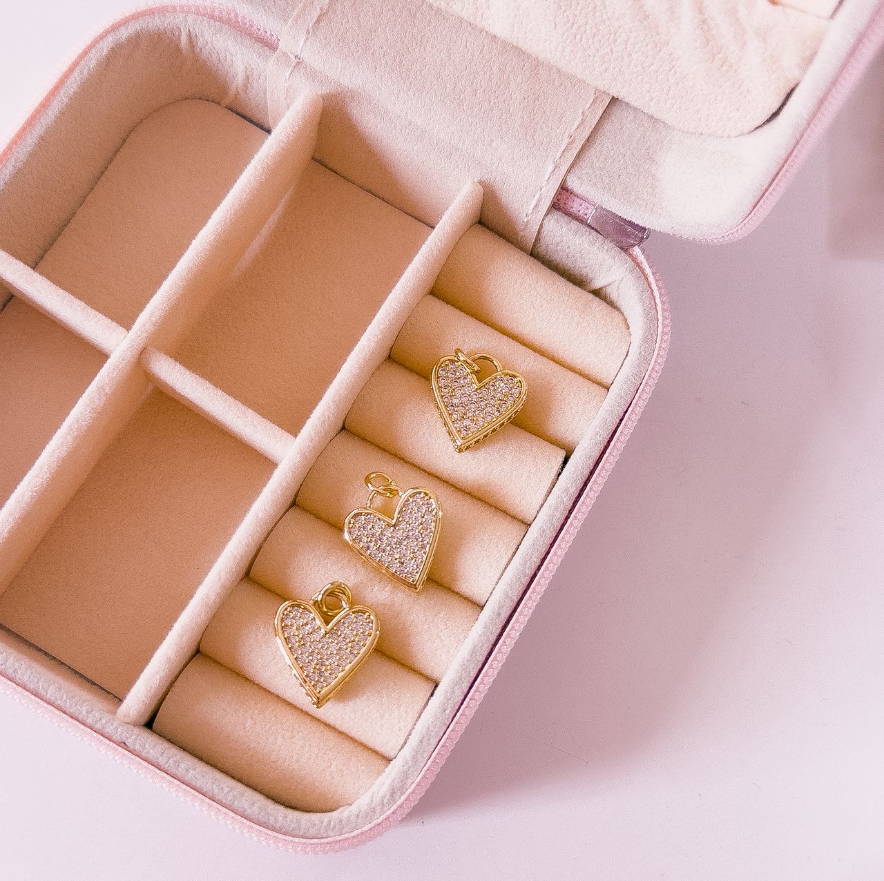 20038 - Dije corazon con cristales