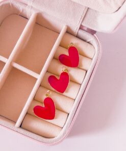 20032 - Dije corazon esmaltado rojo