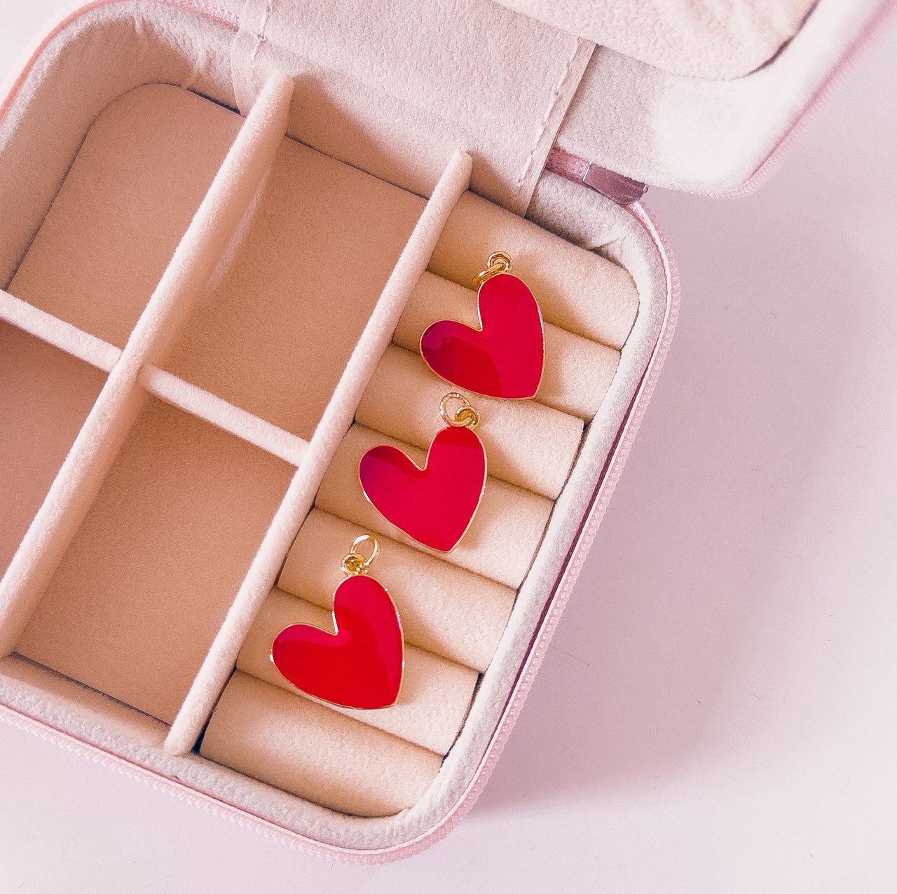 20032 - Dije corazon esmaltado rojo