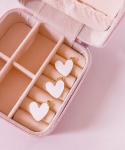 20031 - Dije corazon esmaltado blanco