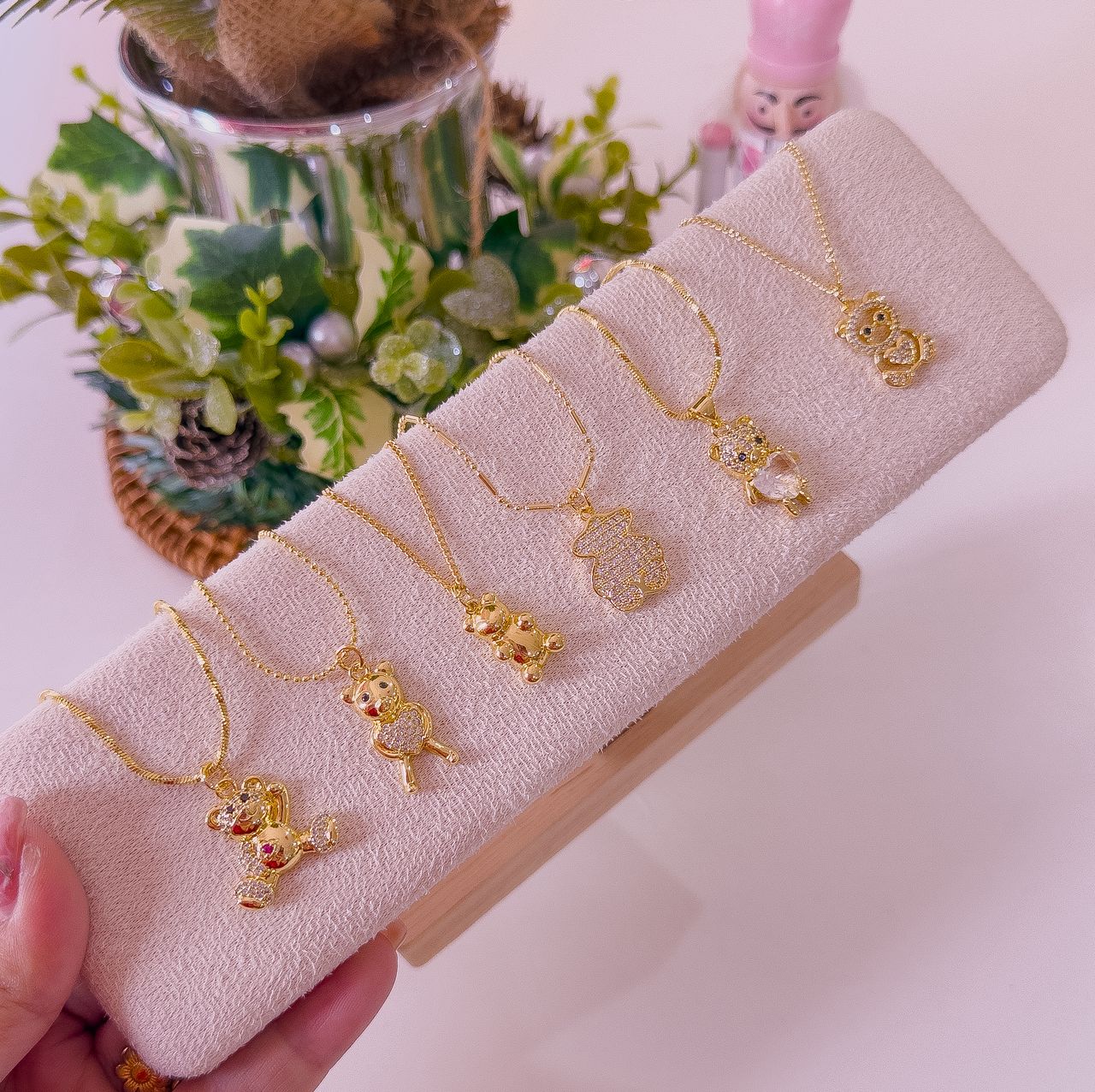 21037 - Collar armado osos dorado - Imagen 2