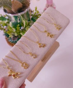 21037 - Collar armado osos dorado