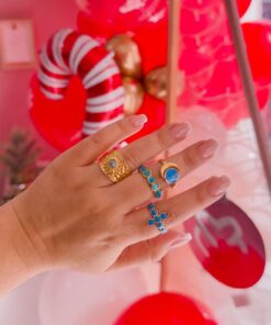 30084 - Anillo Acero esmaltado azul