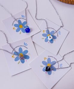 21059 - Collar Armado plateado con ojo turco