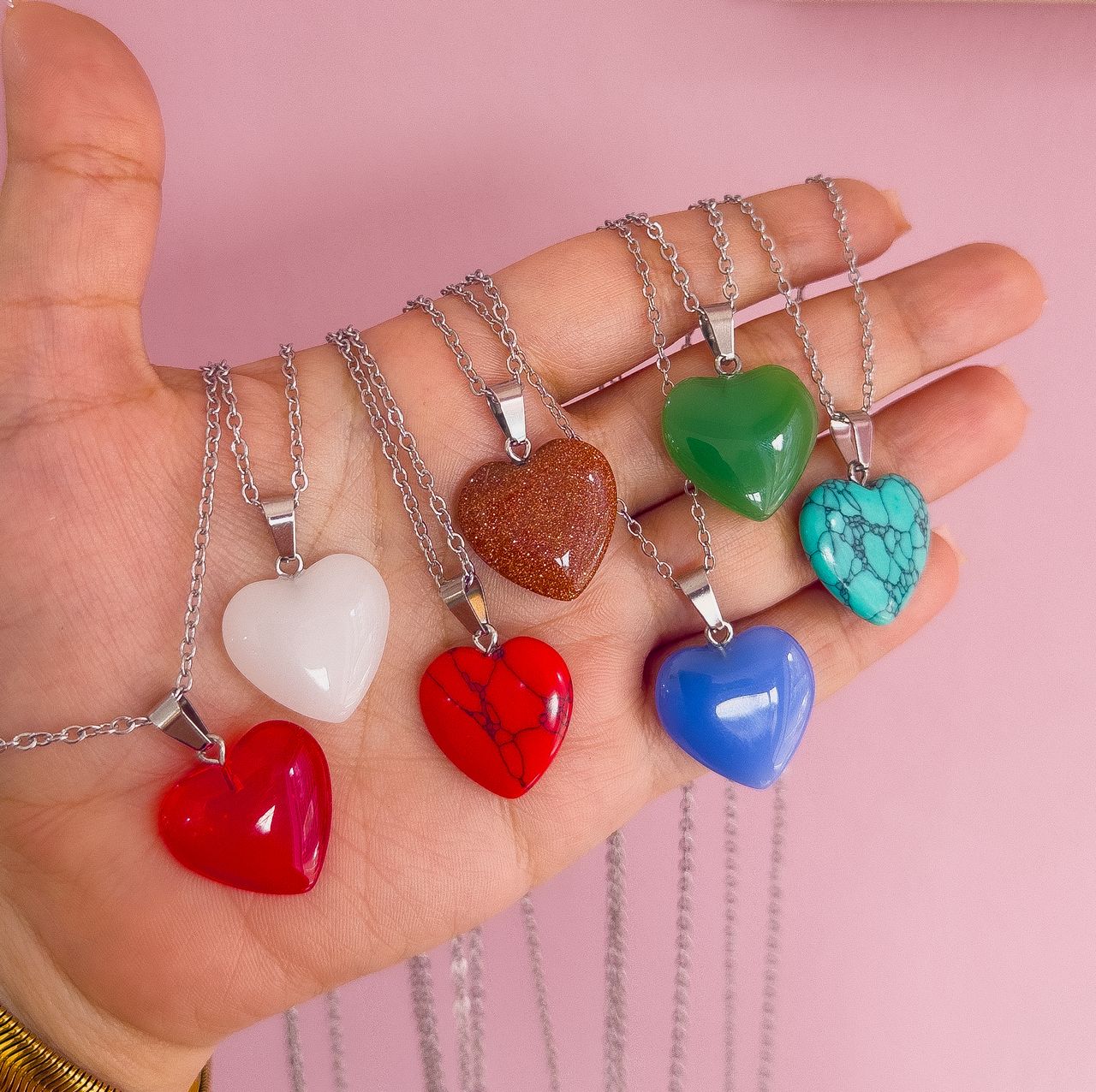 21059-1 Collar Armado plateado corazon