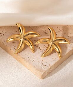 80200 - Zarcillo acero dorado