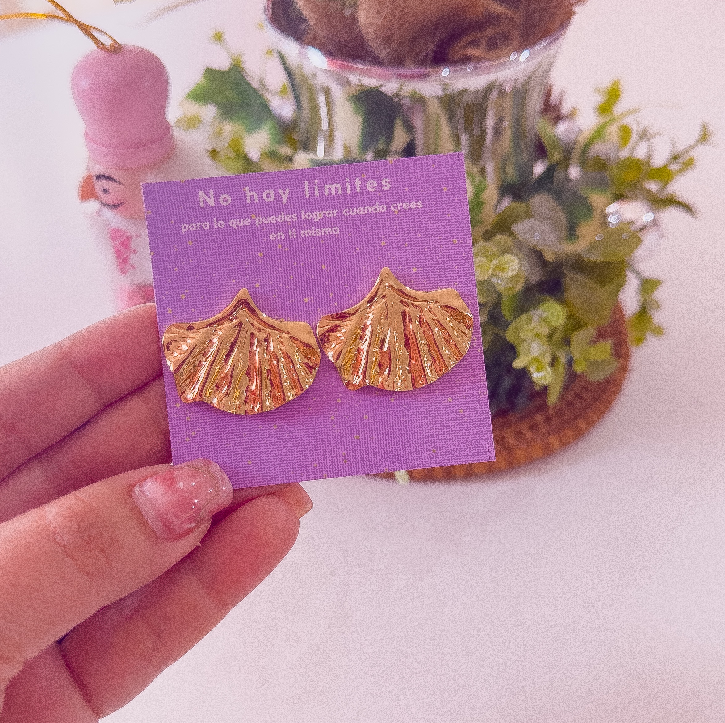 80207 - Zarcillo acero dorado