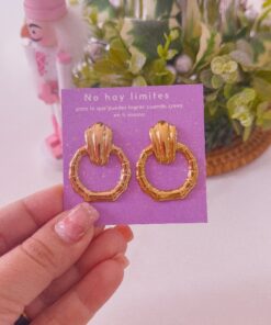 80204 - Zarcillo acero dorado