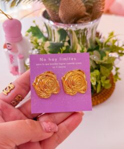 80193 - Zarcillo acero dorado