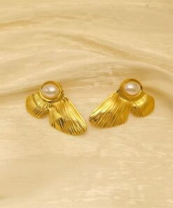 80214 - Zarcillos acero con perla