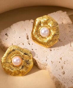 80217 - Zarcillos acero con perla