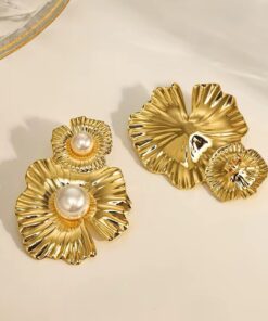 80220 - Zarcillos acero con perla