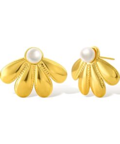 80222 - Zarcillos acero con perla