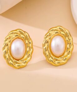 80228 - Zarcillos acero con perla