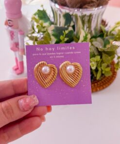 80225 - Zarcillos acero con perla