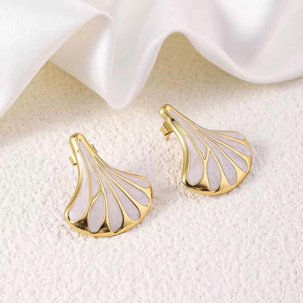 80234 - Zarcillos acero esmaltado