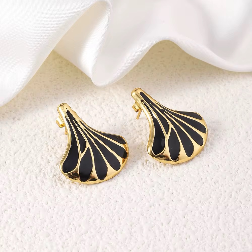 80235 - Zarcillos acero esmaltado