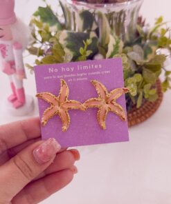 80231 - Zarcillos acero estrella esmaltado