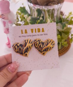 80236 - Zarcillos acero esmaltado corazón