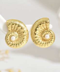 80257 - Zarcillos acero con perla