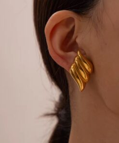 80184 - Zarcillo acero dorado