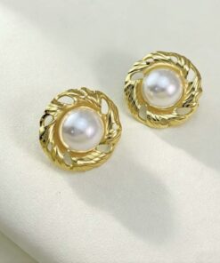 80067 - Zarcillos acero con perla