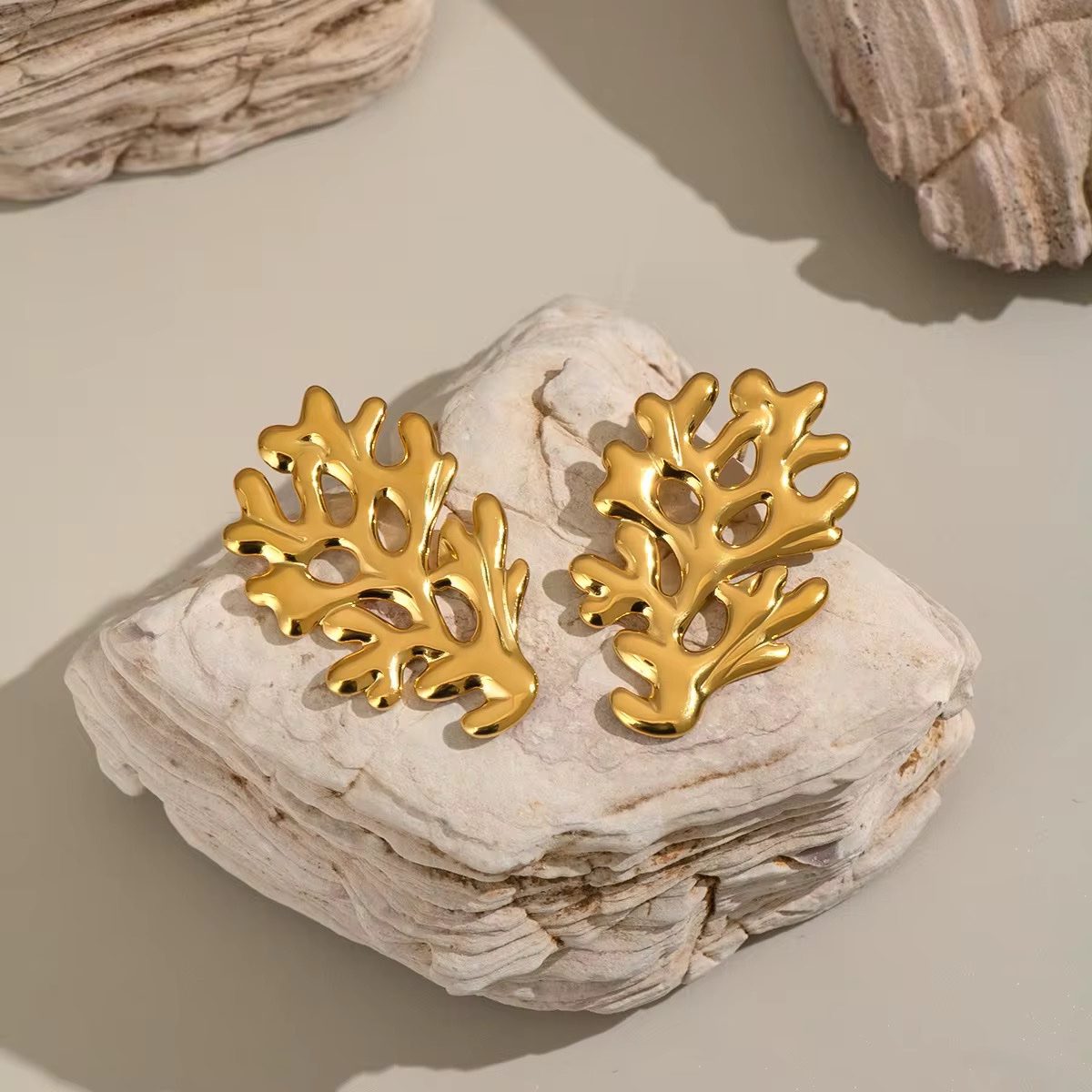 80183 - Zarcillo acero dorado