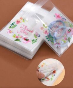 90001-1 Bolsas adhesivas estampado flores 7*10