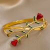 41036 - Pulsera Acero Dorado biflor