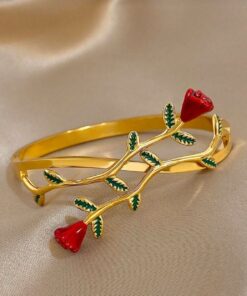41036 - Pulsera Acero Dorado biflor