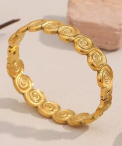 41082 - Pulsera acero dorada multi remolinos