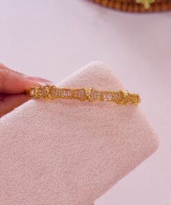 41110 - Pulsera acero dorada multi corbata