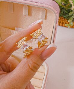 81013 - Earcuff abstracto con cristal