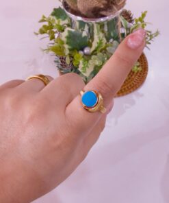 30088 - Anillo Acero esmaltado azul