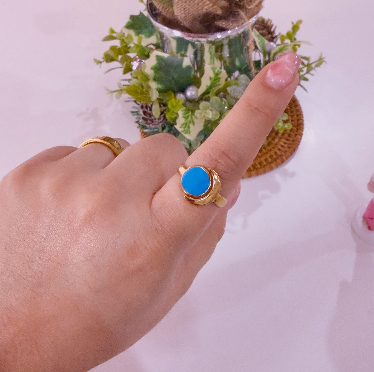 30088 - Anillo Acero esmaltado azul