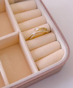 30097 - Anillo dorado cristal estrella