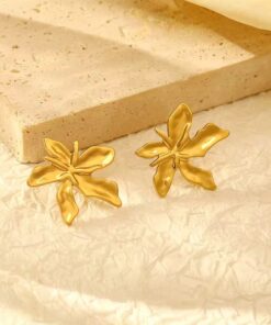 80259 - Zarcillo acero dorado