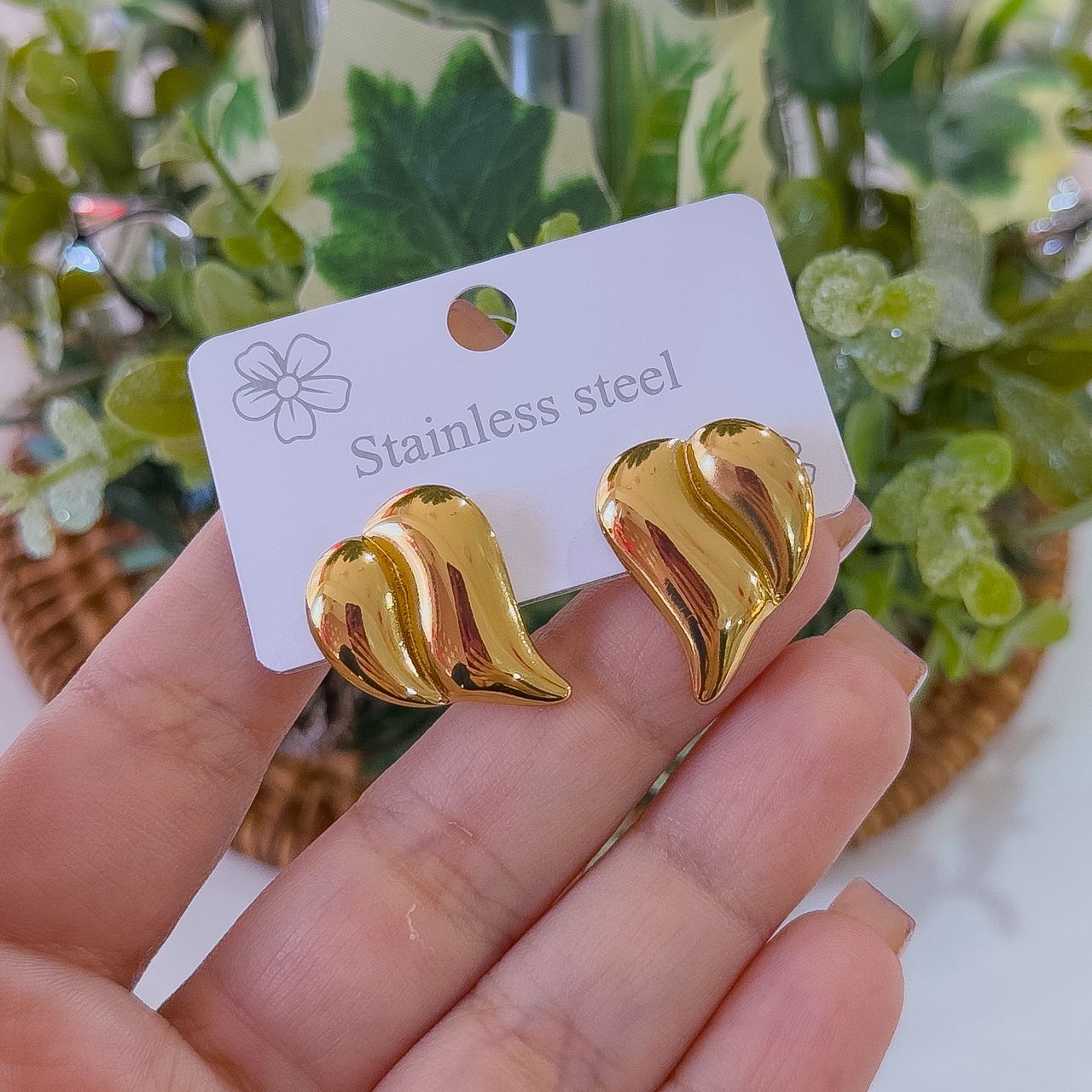 80274 - Zarcillo acero dorado