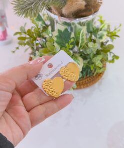 80278 - Zarcillo acero dorado corazon