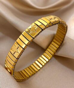 41061 - Pulsera Acero Dorado multi estrellas