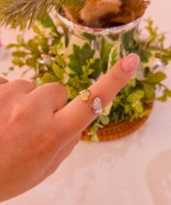 30109 - Anillo Acero dorado bicolor