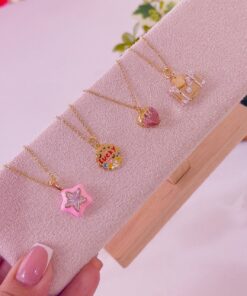 21114 - Collar armado dorado con dije