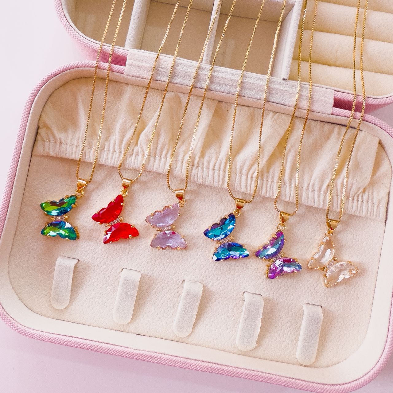 21116 - Collar armado mariposa colores