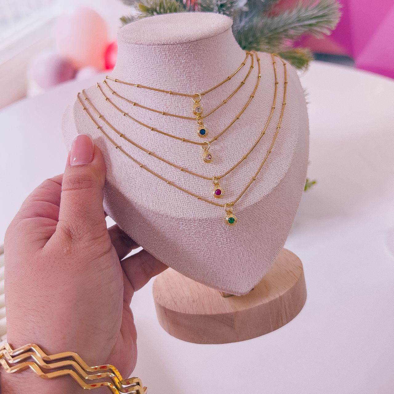 21118 - Collar armado punto de luz