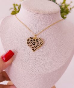 20112 - Collar armado corazon tigre