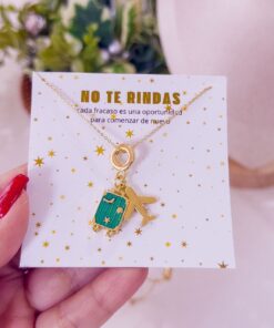 20133 - Collar armado viajero verde