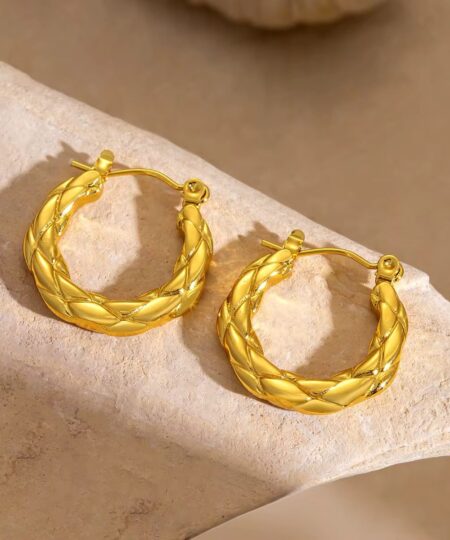 80333 - Zarcillo acero dorado