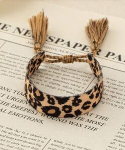 41006-12 Pulsera tela animal print
